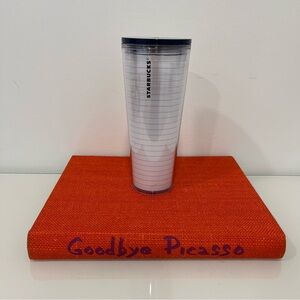 Starbucks Tumbler Teacher Notebook Paper Cup 24 oz Venti 9" NO STRAW